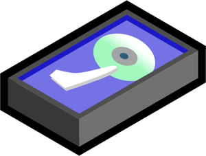 Zeichnung der grau 3D Festplattensymbol Vektor