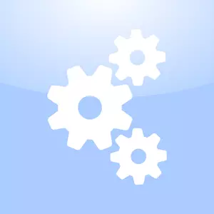 Vektor Klipart aplikace nastavení ikony s koly