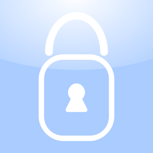 Vectorillustratie van het pictogram van de beveiliging van de toepassing met een sleutelgat teken