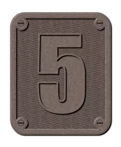 Graphics of metal number five