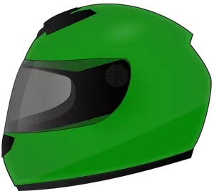 Dibujo vectorial de casco verde