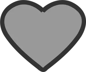 Vektorbild av tjock blå hjärta ikon