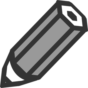 Ilustración en escala de grises lápiz icono vector