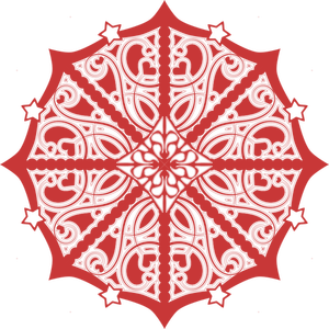 Red snowflake