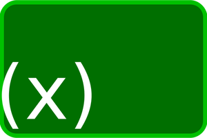 Zielony funkcja ikona wektor clipart