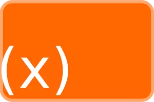 Pomarańczowy funkcja ikona wektorowa