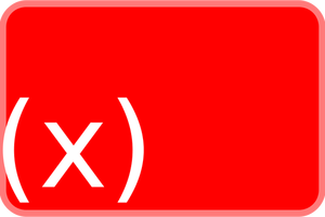 Röd funktion ikonen vektor illustration