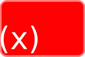 Illustrazione vettoriale di funzione rosso sull'icona