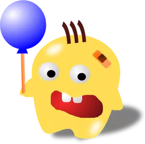 Monster med en ballong vektorgrafikken