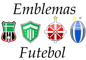 Vier voetbal emblemen vector illustraties