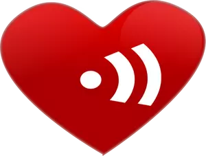 Heart beat sign vector clip art