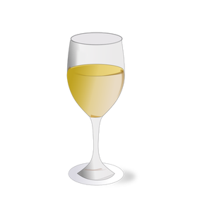 Sklo bílé víno