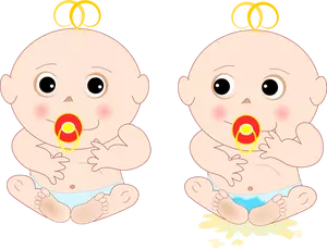 Bayi kembar kartun