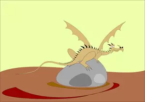 Imagine de vector desene animate dragon