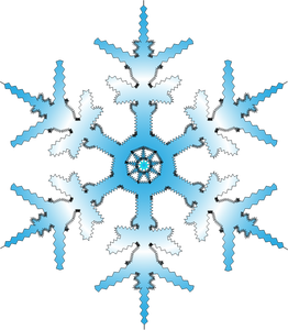 Ilustración de vector copo de nieve azul