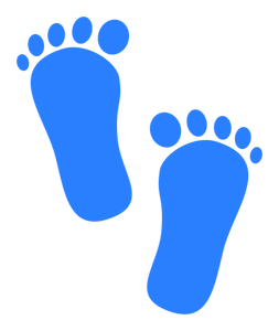 Baby jongen voetafdrukken