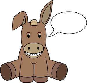 Donkey with speech bubble