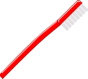 Image vectorielle de base rouge brosse à dents