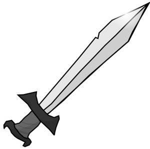 Sword in gray scale