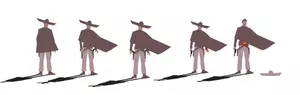 Ilustracja wektorowa z kowboje stojąc obok siebie
