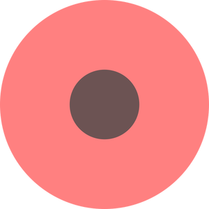 Vector drawing of flat round map marker