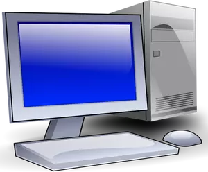 Ilustración de vector de computadora de estilo antiguo