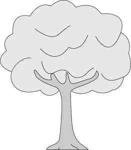 Ritning av tunn stam träd