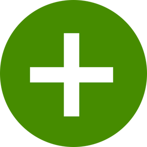 Zieloną ikonę plus