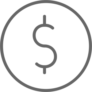 Money circle symbol