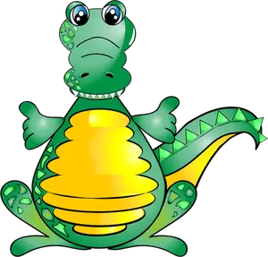 Comic image of a crocodile