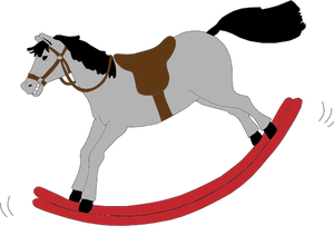ClipArt vettoriali di cavallo a dondolo