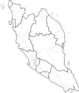 Tyhjä kartta Malesian niemimaasta