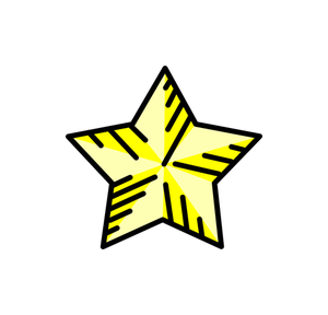 Gul dekorativ stjärna