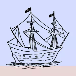 Pirate sailboat