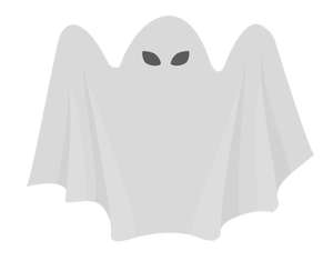 Spaventoso fantasma bianco