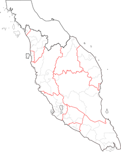 Grafiek van het schiereiland Maleisië