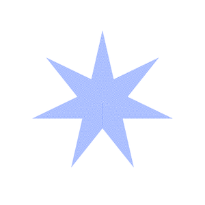 Sininen kuvioitu tähti