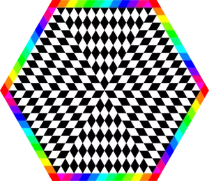 Rainbow sekskant