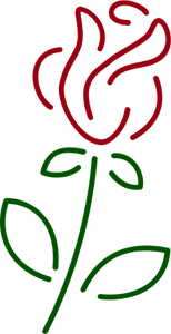 Rose lineart vector image