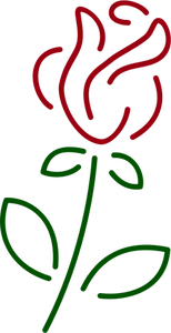 Rosa immagine vettoriale lineart