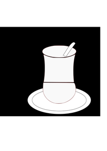 Cup och tefat vektorbild