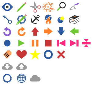 Colored web symbols