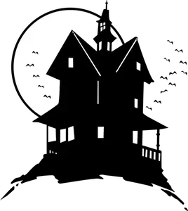 Black scary house