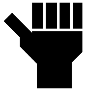 Symbool van de zwarte hand