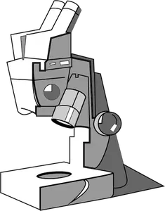 Icono gris de microscopio