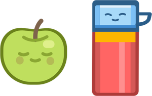 Vihreä omena ja muki