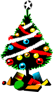 Hediye ile Noel ağacı