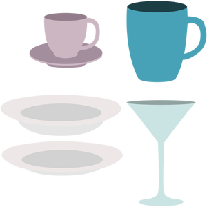 Dishes vector image