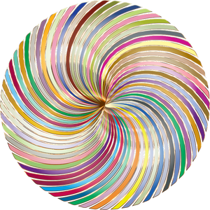 Linee colorate in un cerchio