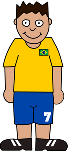 Giocatore di gioco del calcio da Brasil